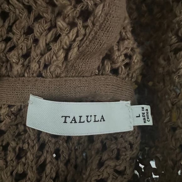 Talula large crochet hooded cardigan sweater size large - Picture 4 of 4